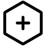 Add Hexagon SVG Icon